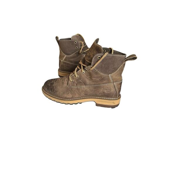 Timberland PRO Women's 8 Hightower Coffee Brown Round Alloy Toe Lace Up Boot - Picture 1 of 11